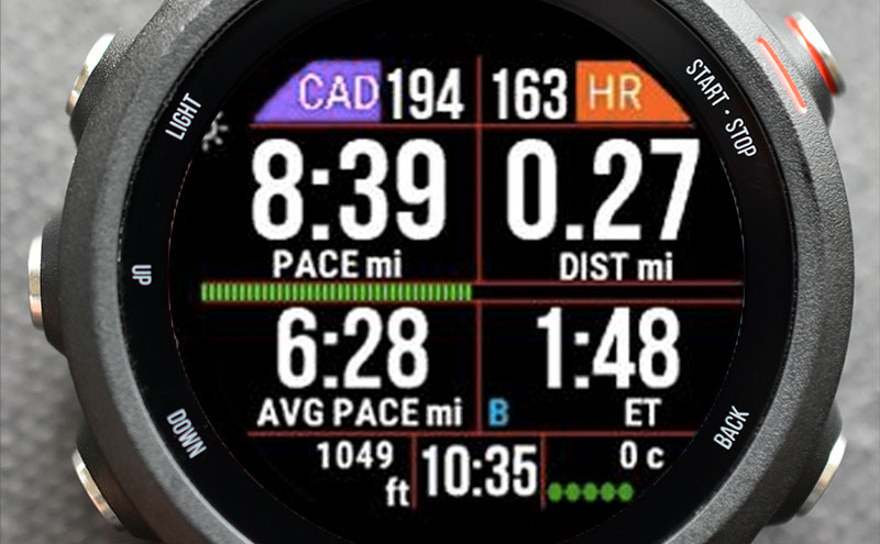 GARMIN ForeAthlete 245 Music 12分割表示をする - PCまなぶ