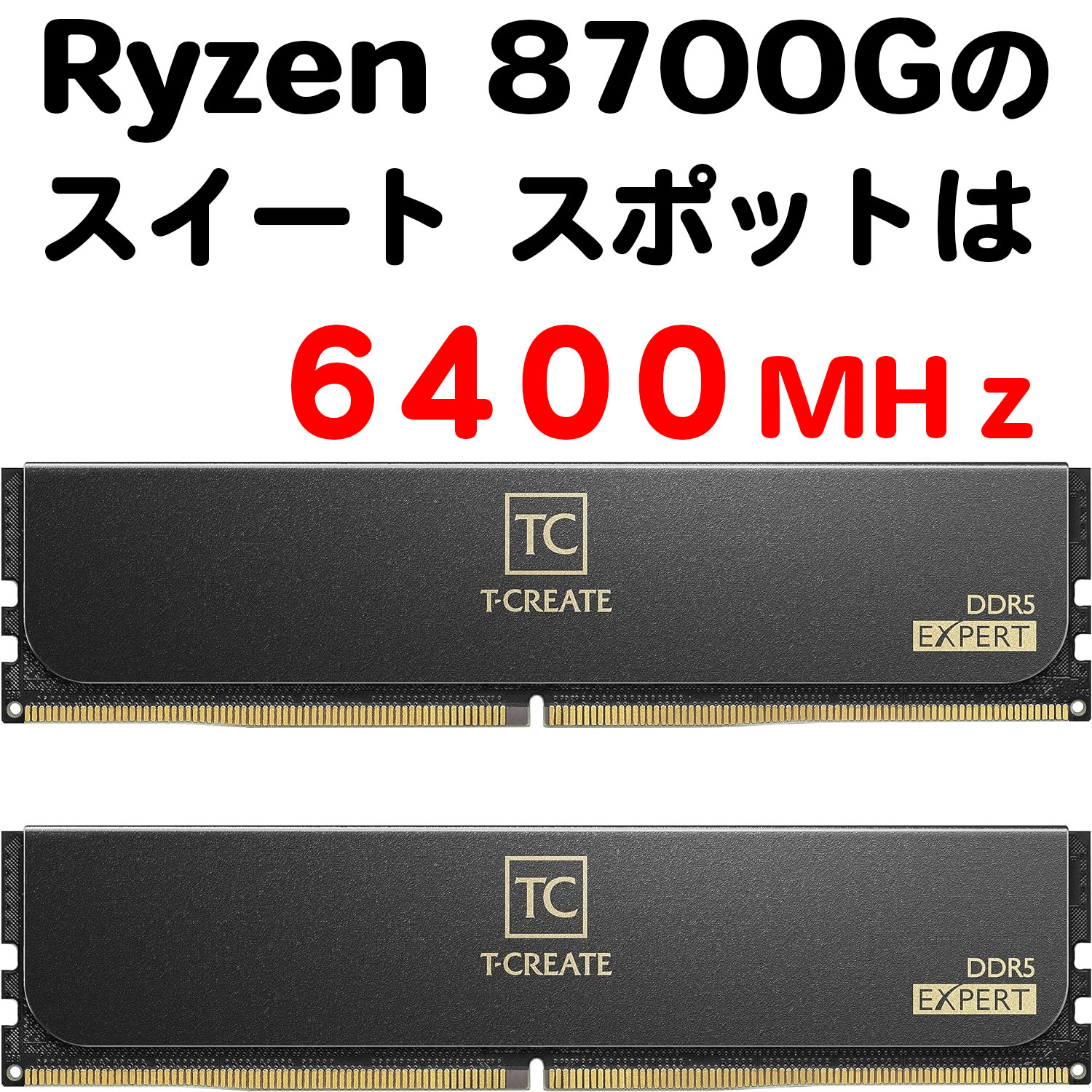 Ryzen 8700G (8000 シリーズ)のDDR5メモリのスイートスポットは6000MHz